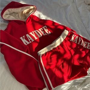 Red kappa delta sweat set